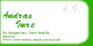 andras imre business card